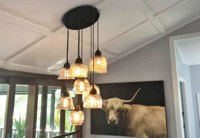 Pendant lighting supplied and installed by All-In Electrical Contractors, Aspley, Brisbane